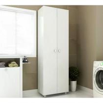 Armário Para Lavanderia 02 Portas Multiuso Am3101 Branco Armário Para Lavanderia 02 Portas Multiuso Am3101 Branco