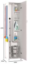 Armário Para Lavanderia Dispensa 1 Porta Alto Multiuso Branco