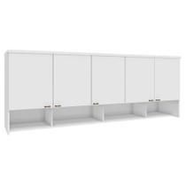 Armario para Lavanderia Multiuso Aereo 5 Portas Branco Armario para Lavanderia Multiuso Aereo 5 Portas Branco