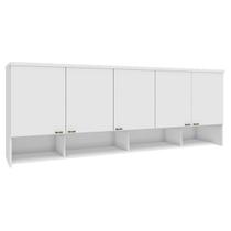 Armario para Lavanderia Multiuso Aereo 5 Portas Branco Armario para Lavanderia Multiuso Aereo 5 Portas Branco