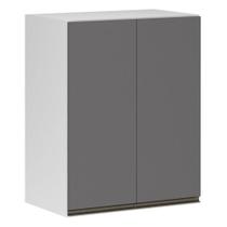 Armário Perola 60cm 2 Portas Branco Polar C/Cinza Puro Armário Perola 60cm 2 Portas Branco Polar C/Cinza Puro