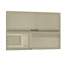Armário Perola Basculante Duplo 120 cm 2 Portas com Vidro Reflecta Luciane Armário Perola Basculante Duplo 120 cm 2 Portas com Vidro Reflecta Luciane