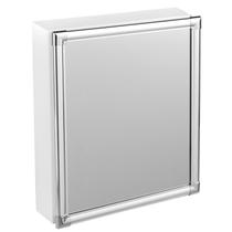 Armário Plástico Branco com Perfil de Alumínio de Sobrepor 36 x 45 x 11 cm AL42 Armário Plástico Branco com Perfil de Alumínio de Sobrepor 36 x 45 x 11 cm AL42