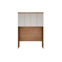Armário Ponte Modulado Aéreo Casal/Queen 167cm Rizon/Linea c/ 4 Portas Cumaru/Fendi - Novo Horizonte