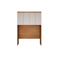 Armário Ponte Modulado Aéreo Casal Rizon c/ 4 Portas cor Freijó/FendiOff - Novo Horizonte