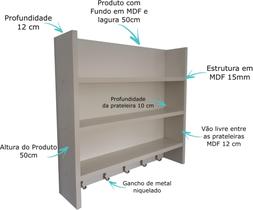 Armario Porta Condimentos Temperos Nicho Cozinha Ganchos Prateleiras - In UDI