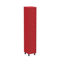 Armario Porta Objeto 10 Portas Aço APOP 501/10 Vermelho