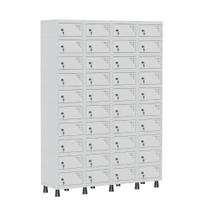 Armario Porta Objetos 40 Portas Cinza Com Fechadura Pandin Armario Porta Objetos 40 Portas Cinza Com Fechadura Pandin