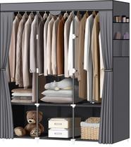 Armário portátil: Armário LOKEME com 3 hastes suspensas e 6 prateleiras