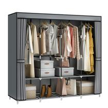 Armário portátil MOGELAFOO 170x46x168cm com 4 hastes e 8 prateleiras Armário portátil MOGELAFOO 170x46x168cm com 4 hastes e 8 prateleiras