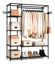 Armário Portátil Organizador Guarda Roupa Multiuso Aço Armário Portátil Organizador Guarda Roupa Multiuso Aço