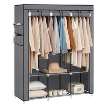 Armário portátil SONGMICS Wardrobe Organizer 130x45x167cm Cinza