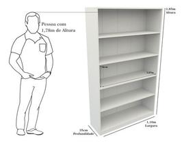 Armário Prateleira Multiuso M4 Vitrine Loja Closet Livro Mdp