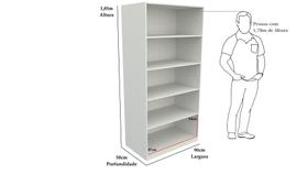 Armário Prateleira Multiuso M5 100% Mdf (loja Closet)
