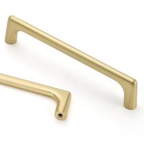 Armário Pulls Asidrama Brushed Gold, pacote com 10, 128 mm/5,4 polegadas