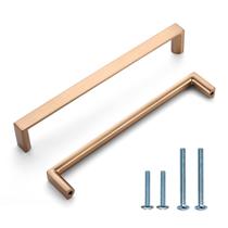 Armário Pulls KNOKLOCK, quadrado de 160 mm, bronze champanhe, pacote com 10