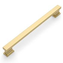 Armário puxa Amerdeco, pacote com 10 unidades, ouro escovado, 19,2 cm para o centro