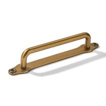 Armário puxa khtumeware em latão antigo de 128 mm com placa traseira x5