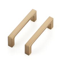 Armário quadrado Ravinte, pacote com 20, 7,9 cm, alças de bronze champanhe