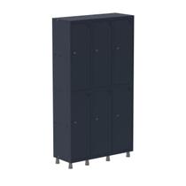 Armário Roupeiro 6 Portas Aço Pitão Grp 503/6 Preto Armário Roupeiro 6 Portas Aço Pitão Grp 503/6 Preto
