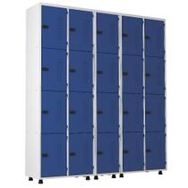 Armário Roupeiro Aço 20 Portas Academia Guarda Volume Trinco Azul Armário Roupeiro Aço 20 Portas Academia Guarda Volume Trinco Azul