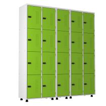 Armário Roupeiro Aço 20 Portas Academia Guarda Volume Trinco Verde