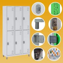 Armário Roupeiro Aço 4 Portas Grande Vestiário Academia Locker Armário Roupeiro Aço 4 Portas Grande Vestiário Academia Locker