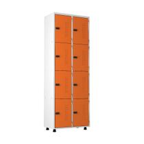 Armário Roupeiro Aço 8 Portas Academia Guarda Volume EA702 Laranja Armário Roupeiro Aço 8 Portas Academia Guarda Volume EA702 Laranja