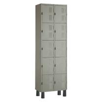 Armário Roupeiro De Aço 10 Portas Para Vestiário Academia Escritório Locker Cinza