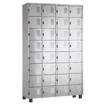 Armário Roupeiro De Aço 32 Portas Vestiário Academia 32 Portas Locker Cinza