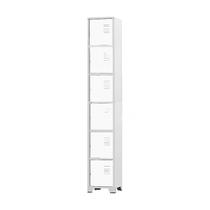 Armário Roupeiro De Aço 6 Portas Para Vestiário Academia Locker Branco