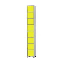 Armário Roupeiro De Aço 8 Portas Para Vestiário Academia Locker Amarelo