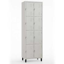 Armário Roupeiro De Aço 8 Portas Vestiário Academia Locker Cinza Armário Roupeiro De Aço 8 Portas Vestiário Academia Locker Cinza
