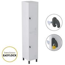 Armário Roupeiro De Aço Guarda-Volume Locker Vestiário 02 Portas Grandes Montável