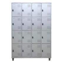 Armário Roupeiro De Aço Guarda-Volume Locker Vestiário 16 Portas Pequenas Armário Roupeiro De Aço Guarda-Volume Locker Vestiário 16 Portas Pequenas