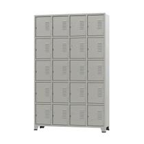 Armário Roupeiro De Aço Locker Vestiário Academia Guarda Volumes 20 Portas Cinza