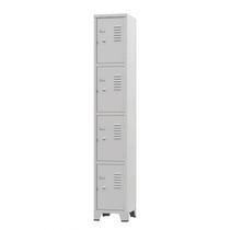 Armário Roupeiro De Aço Vestiário Academia 4 Portas Locker Cinza