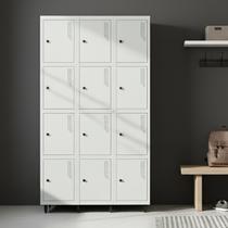 Armário Roupeiro Locker Guarda-Volume de Aço 12 Portas Pequenas com Fecho para Cadeado Vestiário Academia Cinza Armário Roupeiro Locker Guarda-Volume de Aço 12 Portas Pequenas com Fecho para Cadeado Vestiário Academia Cinza