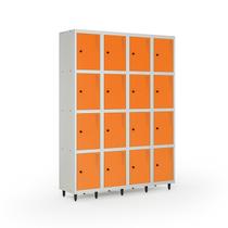 Armário Roupeiro Locker Guarda-volume de Aço 16 Portas Pequenas com Fecho para Cadeado Vestiário Armário Roupeiro Locker Guarda-volume de Aço 16 Portas Pequenas com Fecho para Cadeado Vestiário