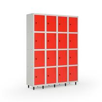 Armário Roupeiro Locker Guarda-volume de Aço 16 Portas Pequenas com Fecho para Cadeado Vestiário Armário Roupeiro Locker Guarda-volume de Aço 16 Portas Pequenas com Fecho para Cadeado Vestiário