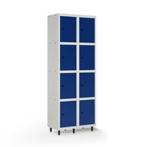 Armário Roupeiro Locker Guarda-volume de Aço 8 Portas Pequenas com Fecho para Cadeado Vestiário Academia Armário Roupeiro Locker Guarda-volume de Aço 8 Portas Pequenas com Fecho para Cadeado Vestiário Academia