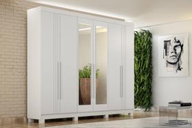 Armario Roupeiro Madri 6 Portas 2 Gavetas C/Kit 4 Espelho Madri Com Pes CHF Armario Roupeiro Madri 6 Portas 2 Gavetas C/Kit 4 Espelho Madri Com Pes CHF