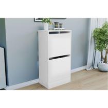 Armário Sapateira Quarto MB 1101 c/ 2 Portas Branco - Movelbento
