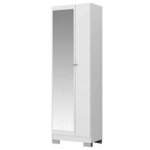 Armário Sapateira Utilitário Multiuso 2 Portas 5 Prateleiras Espelho Carraro Espanha 174x56x38cm