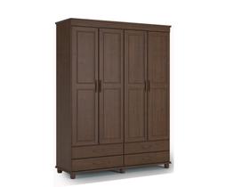 Armário Sevilha 4 Portas 4 Gavetas Madeira Maciça Weihermann