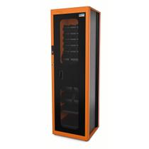 Armário Smart System Ferramentas 1 Porta, 29 Caixas Plásticas Bin Visor Tramontina Laranja