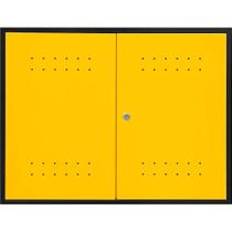 Armário Superior Multiuso Modular Vonder Aéreo Capacidade 15kg Aço Carbono Preto e Amarelo Fechadura Armário Superior Multiuso Modular Vonder Aéreo Capacidade 15kg Aço Carbono Preto e Amarelo Fechadura