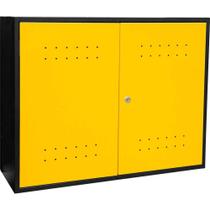 Armário Superior Multiuso, Modular, Vonder Preto e Amarelo