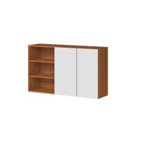 Armário Suspenso 120cm 2 portas com Nicho Luana/Clara - Cinamomo/Branco Aramóveis Armário Suspenso 120cm 2 portas com Nicho Luana/Clara - Cinamomo/Branco Aramóveis
