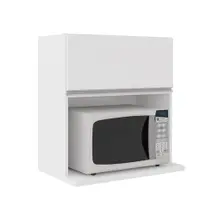Armário Suspenso Com Nicho Para Microondas 1 Porta Evidence Poliman Móveis